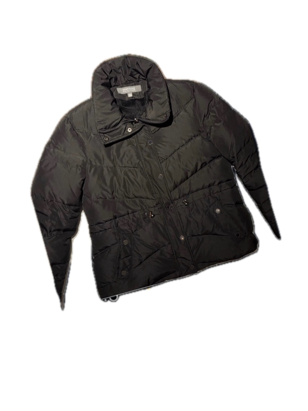 Kenneth Cole Reaction Black Down Puffer Jacket Coat L